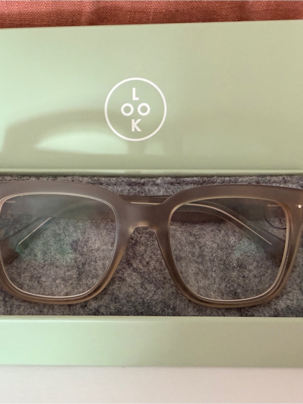 Matte Taupe Square Men's Eyeglass Frames